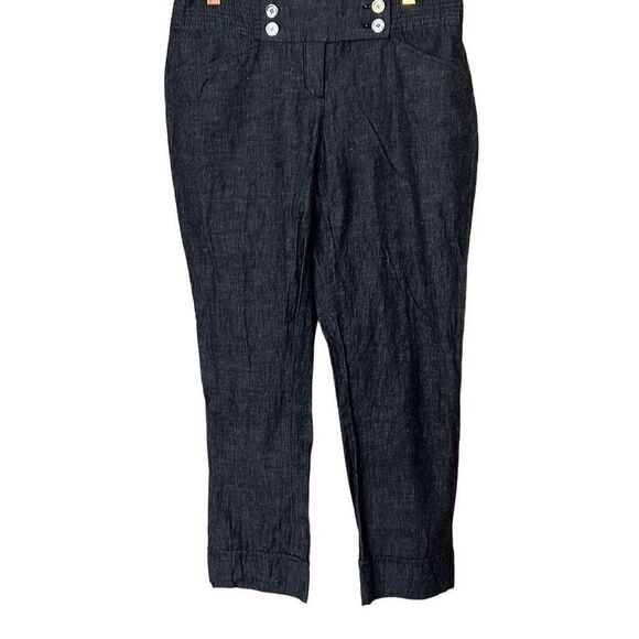 Willi Smith Linen Blend Cropped Pants - Picture 1 of 9